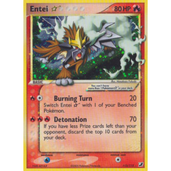 Gold Star Entei Holo EX Unseen Forces PSA 10