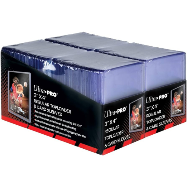 100 of 200 Ultra Pro Regular Toploaders and Sleeves