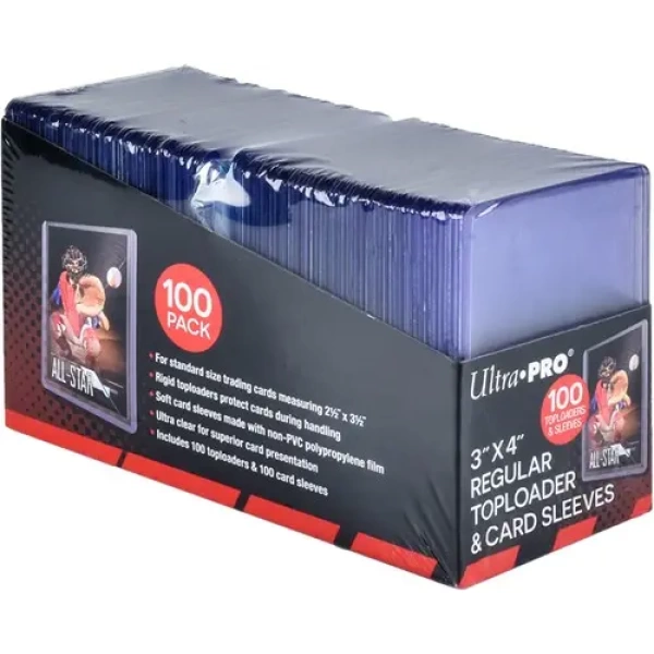 100 of 200 Ultra Pro Regular Toploaders and Sleeves