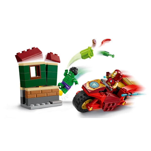 76287 LEGO Marvel: Iron Man met motor en de Hulk