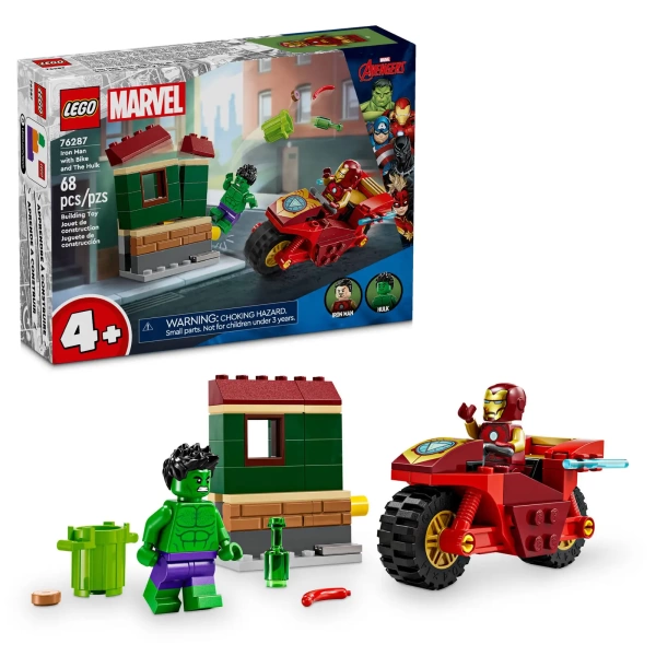 76287 LEGO Marvel: Iron Man met motor en de Hulk