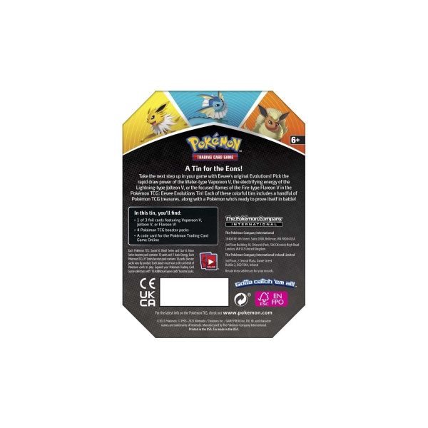 Eevee Evolutions Tin Vaporeon V / Flareon V (enkel in de winkel beschikbaar)