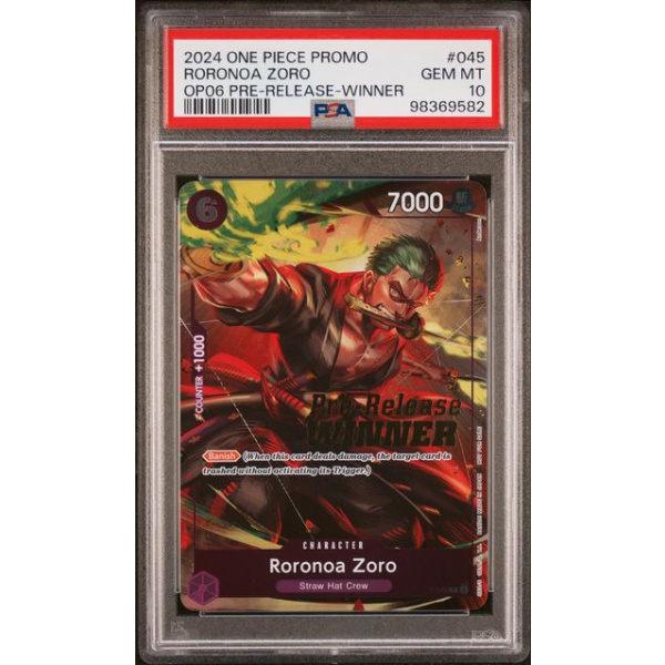 psa 10 roronoa Zoro pre release winner