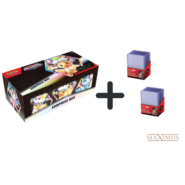 Prismatic Evolutions: Surprise Box met 2 Toploader packs