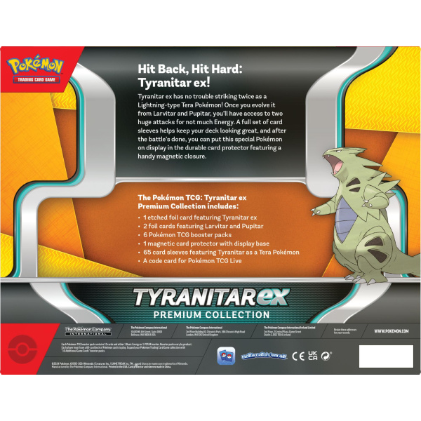 Tyranitar ex premium collection box inhoud