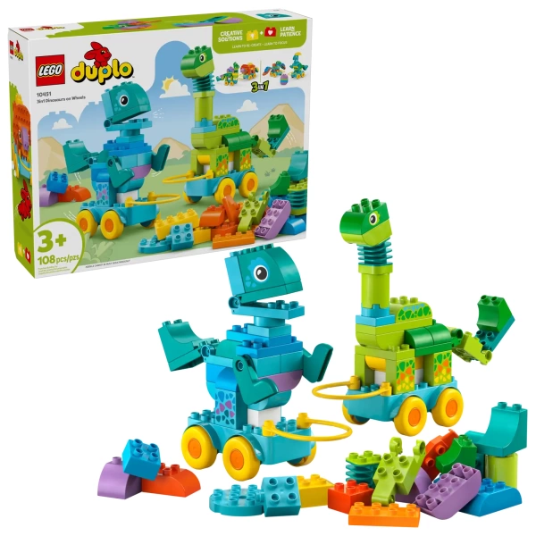 lego duplo dinosaurussen op wielen